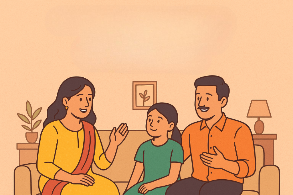 Parent-child conversation about politics in India